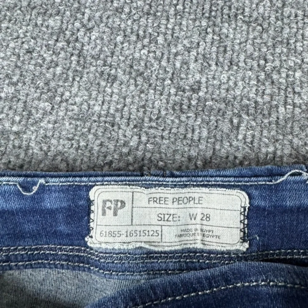 Free People Jeans Womens 28 Blue Dark Wash Slim Straight‎ Cotton Stretch Denim